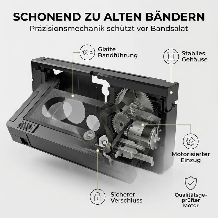 Nedis VHS-Konverter - Konvertierung: VHS-C auf VHS - Plug & Play - Schwarz