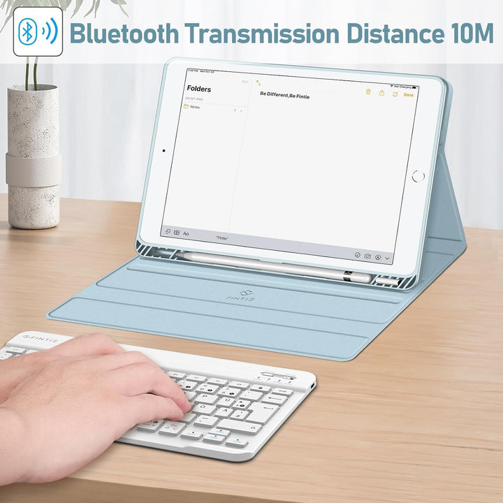 Fintie Tastatur Hülle für iPad 10.2 Zoll (9/8/ 7 Generation - 2021/2020/2019), Schutzhülle mit TPU R