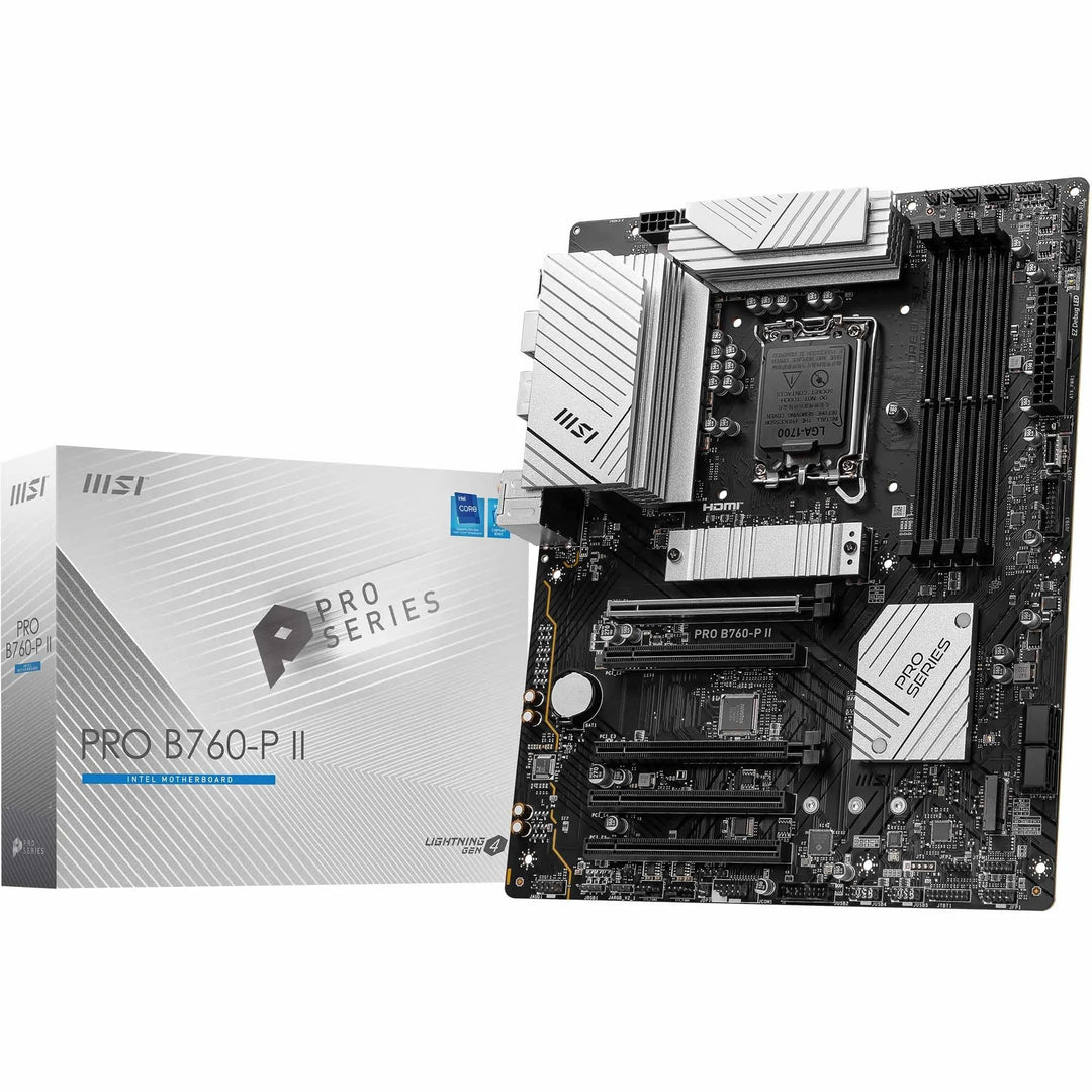 MSI PRO B760-P II Mainboard, ATX - Unterstützt Intel Core Prozessoren der 14., 13. und 12. Generatio