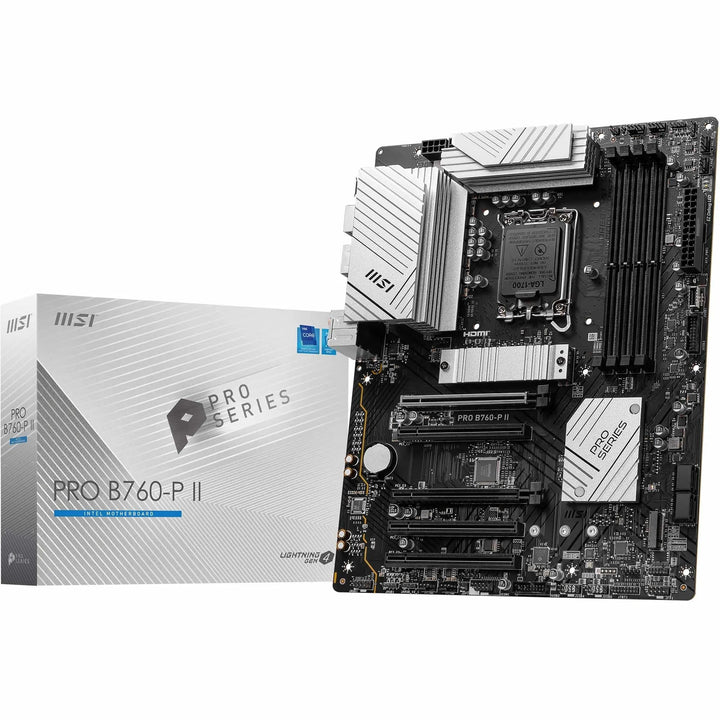MSI PRO B760-P II Mainboard, ATX - Unterstützt Intel Core Prozessoren der 14., 13. und 12. Generatio
