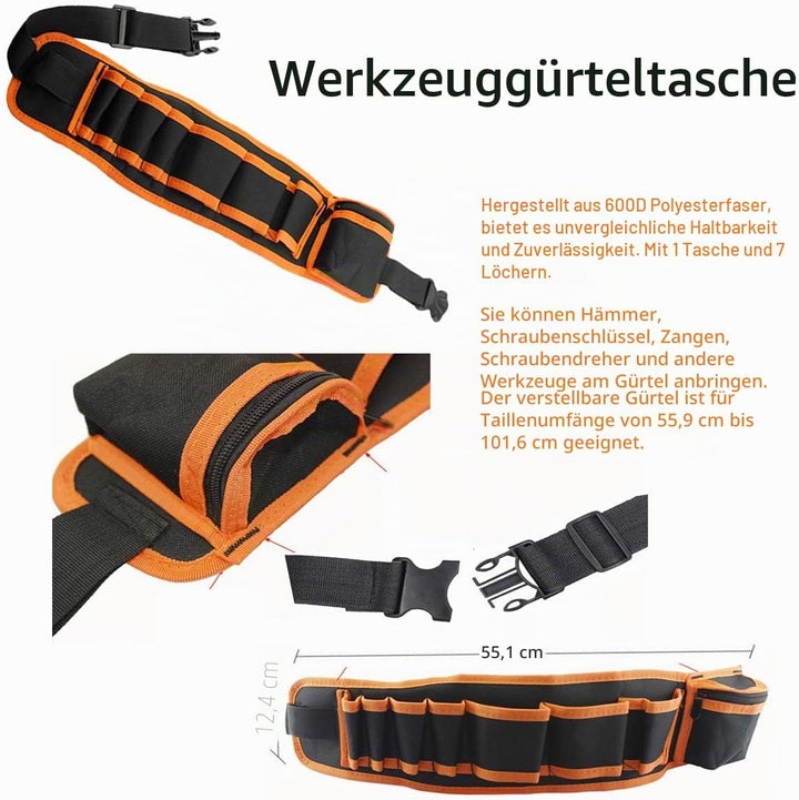 Werkzeugkoffer Kinder Kinder-Starter-Kit, einschliesslich Werkzeugtasche, Hammer, Kindersicherung, Z