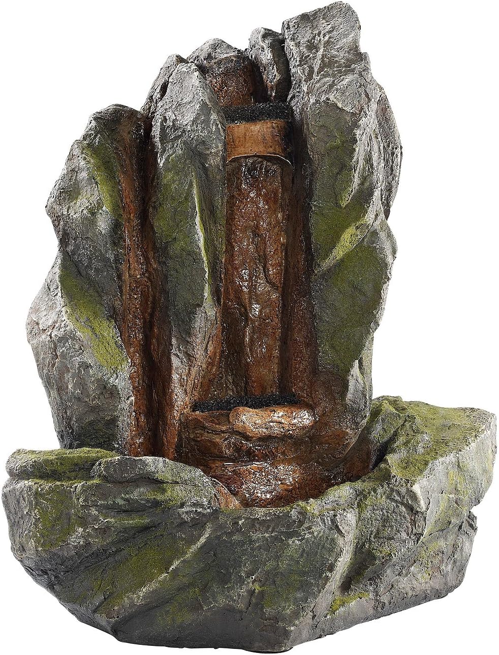 infactory Springbrunnen: Beleuchteter Zimmerbrunnen Felsspalte mit LED und Pumpe (LED Brunnen, Sprin