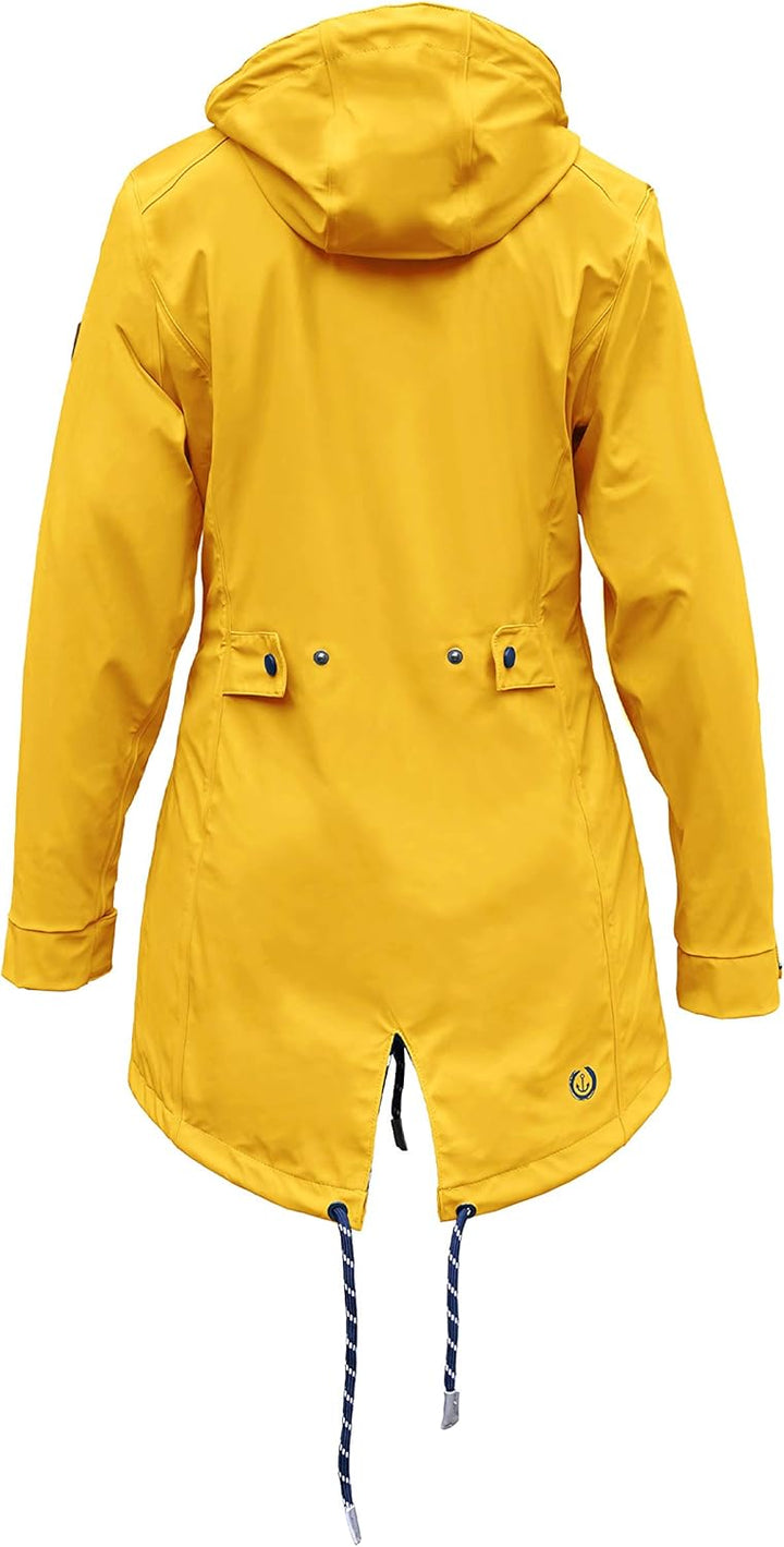Damen Regenmantel Friesennerz 620 | halblanger wasserdichter Regenparka | winddicht mit maritimen, w