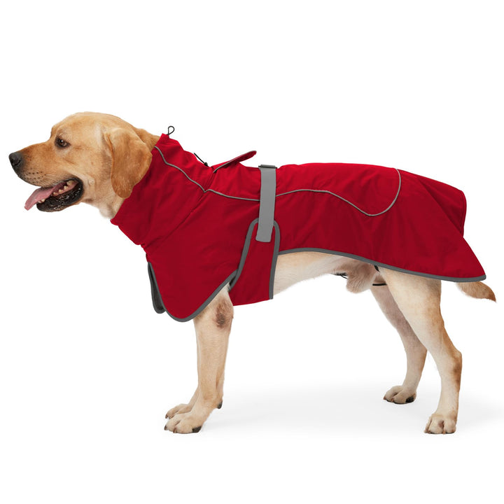 HEYWEAN Hundejacke Wasserdichter Hundemantel Reflektierende Jacke für kaltes Wetter mit weichem Flee