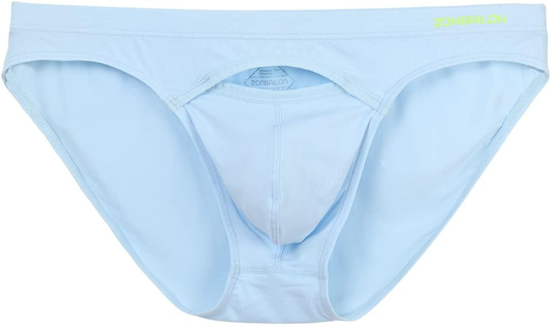 Herren Bikini Slip aus Bambusfaser Weiche Atmungsaktive Komfortable Unterwäsche mit Grossem Beutel B