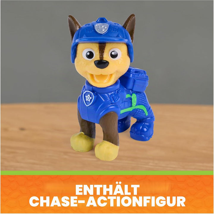 PAW PATROL: Der Dino Film, Roaring Pups, Chase-Figur &amp; Stegosaurus-Dino, der durch Bewegung mit real