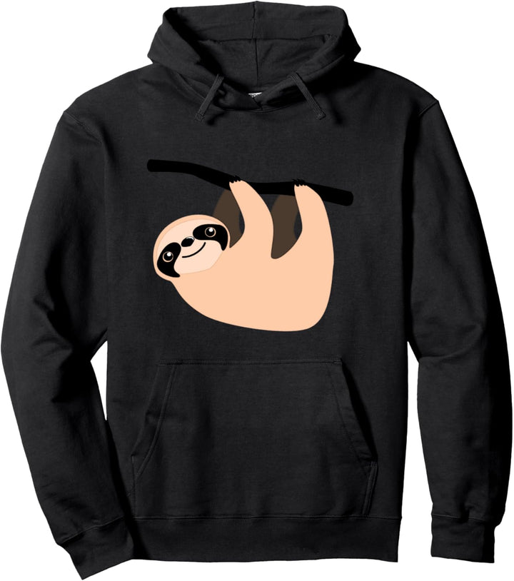 Hanging Sloth - Cute Retro Sloth Pullover Hoodie