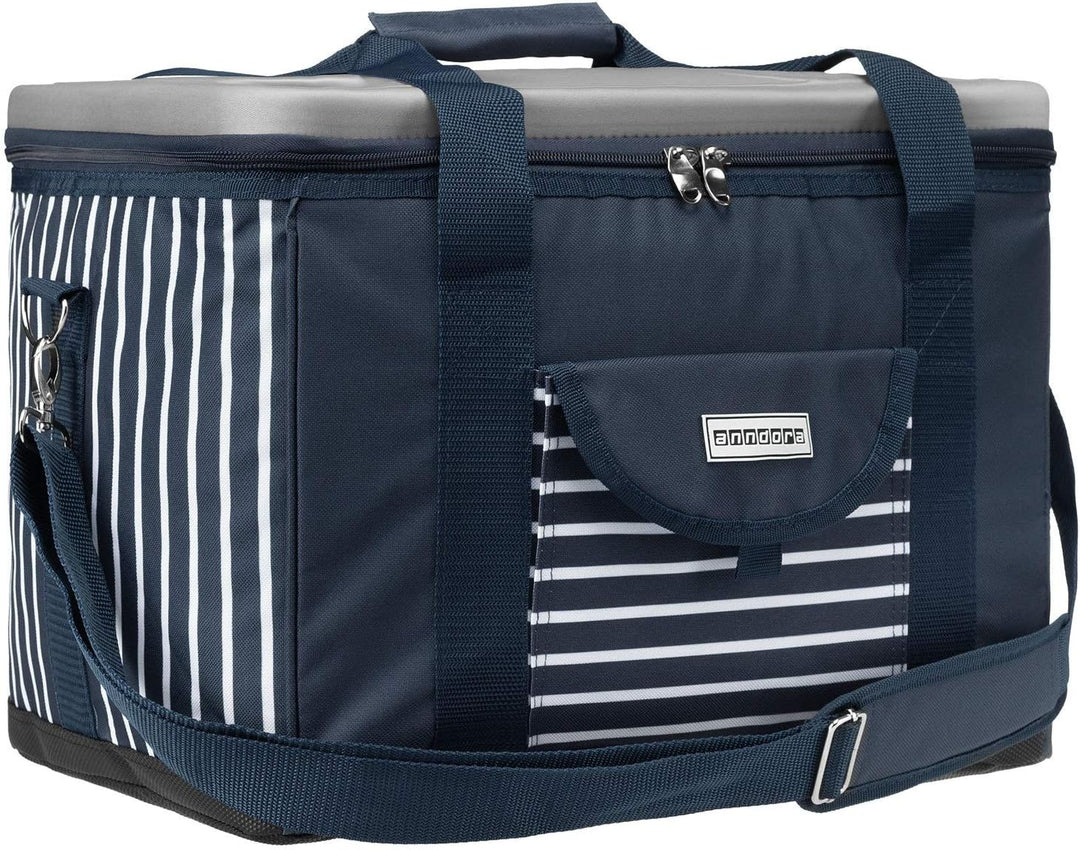 anndora Kühltasche XL 40 Liter Xl Navy Blau Weiss