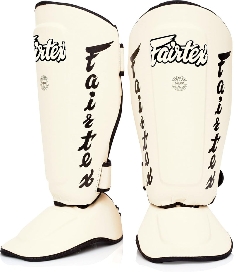 Fairtex SP7 Muay Thai Schienbeinschützer für Herren, Damen, Kinder | aus Syntek-Leder und hochwertig