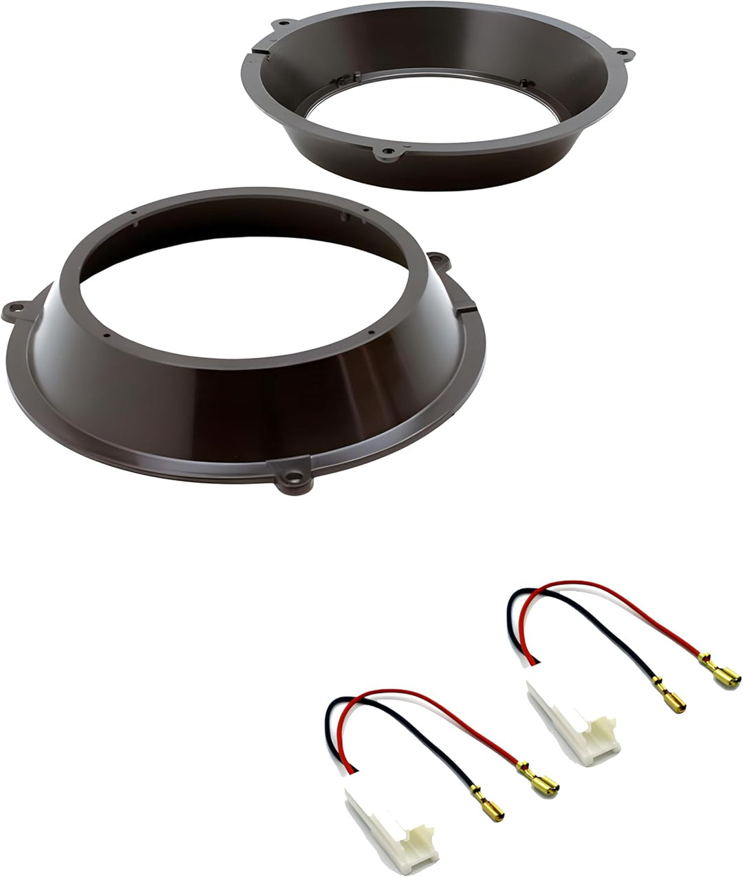Sound Way 2-Wege-Koaxial-Lautsprecher-Set, 16,5 cm (120 W Max / 60 W RMS) mit Adaptern und Kabeln, k