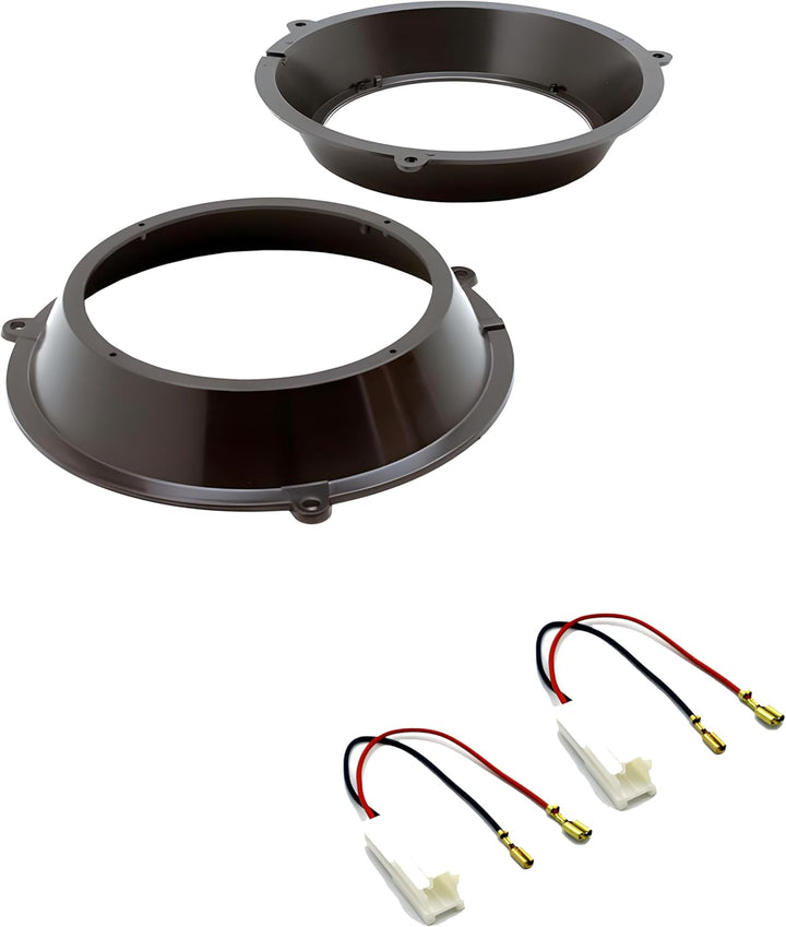 Sound Way 2-Wege-Koaxial-Lautsprecher-Set, 16,5 cm (120 W Max / 60 W RMS) mit Adaptern und Kabeln, k
