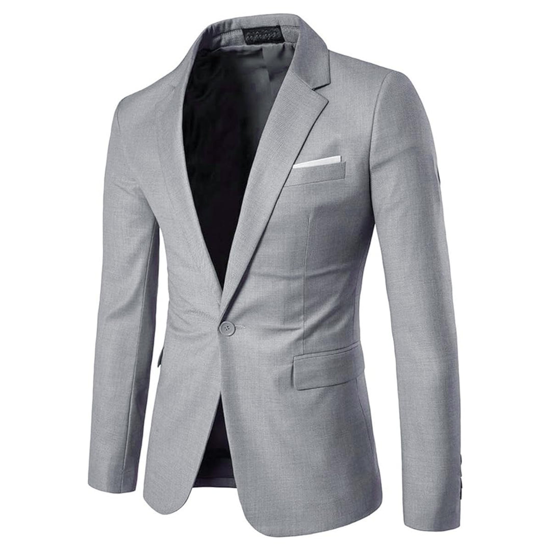 Allthemen Herren Sakko Slim Fit Anzugjacke Business Hochzeit Blazer 1 Knopf | Formelle, Modern, Einf