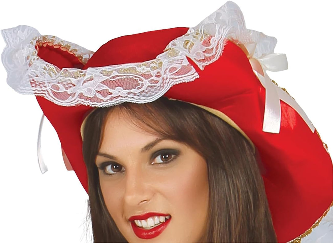 FIESTAS GUIRCA | Musketierin Kostüm für Damen - Kleid, Hut und Kragen - Banditen- und Musketier Kost
