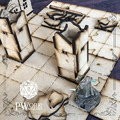 The Dungeon – 3D Tactical maps Rpg Fantasy Dungeon Tiles – Modulare 3D-Karten aus MDF, 3 mm