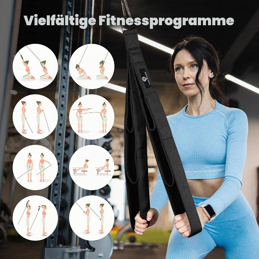 EVMT Brands Evmt Ultimate 33cm, 56cm, 76cm Trizepsseil. Vielseitiges Fitnessgerät Für Krafttraining.