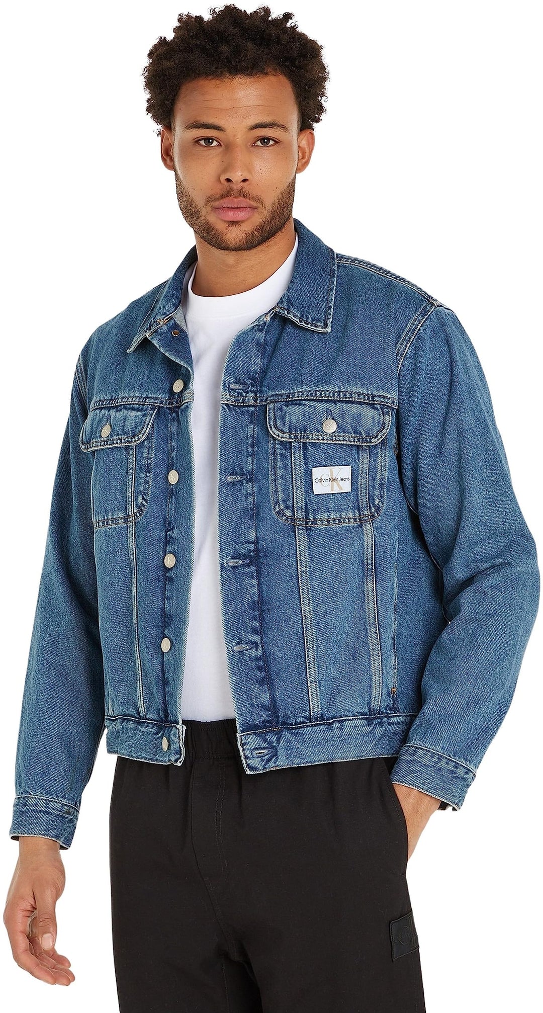 Calvin Klein Jeans Herren Jeansjacken S Denim Medium, S Denim Medium