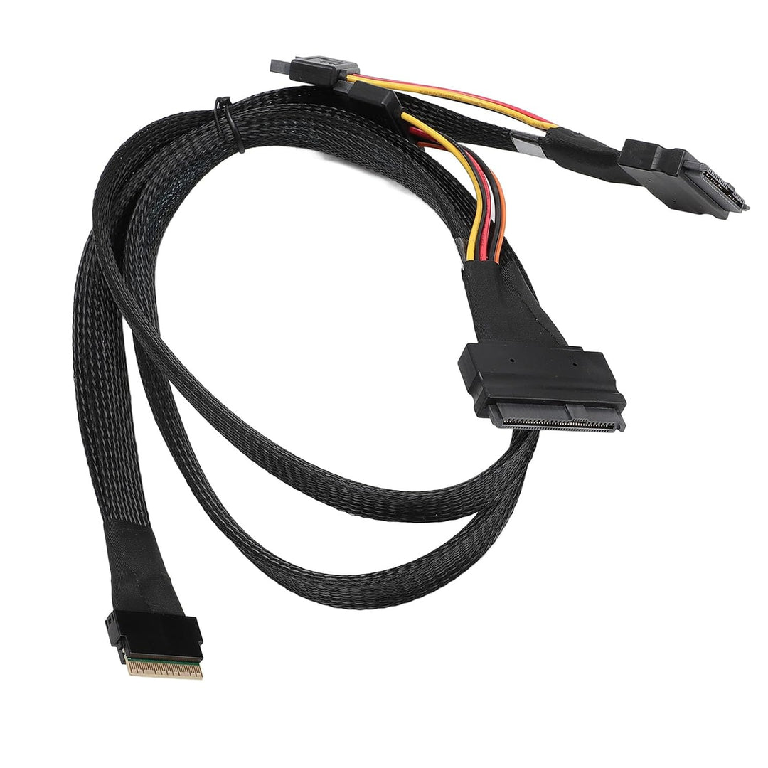 NVMe-Adapterkabel, 24 Gbit/s, 80 Cm, 8I auf 2xSFF-8639 mit NVMe-PCIe-SSD-Kabel für NVE SFF-8654 auf