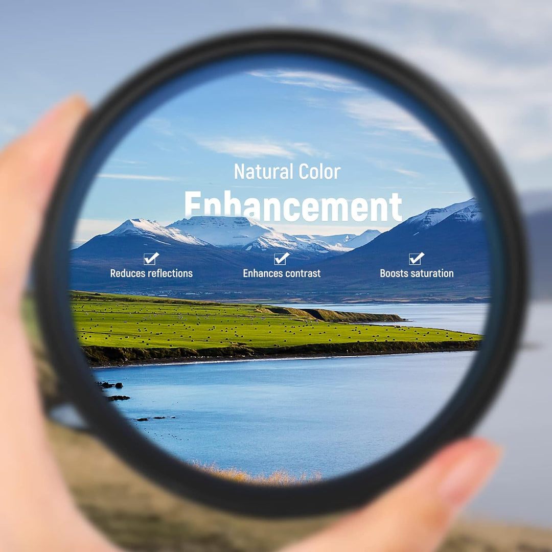 NEEWER 72mm Polarisationsfilter(Polfilter),CPL Filter mit 30 lagiger Mehrschicht Polarisationsfolie,