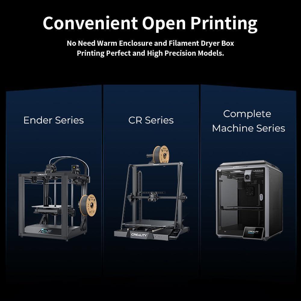 Creality Hyper ABS Filament 1,75 mm 1kg, Hochgeschwindigkeits und Hochtemperaturbeständiges 3D Druck