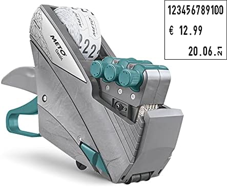 Meto Original Classic XL Preisauszeichner Set – Preis, MHD, Datum, Artikelnummer (3-zeilig, 33-stell