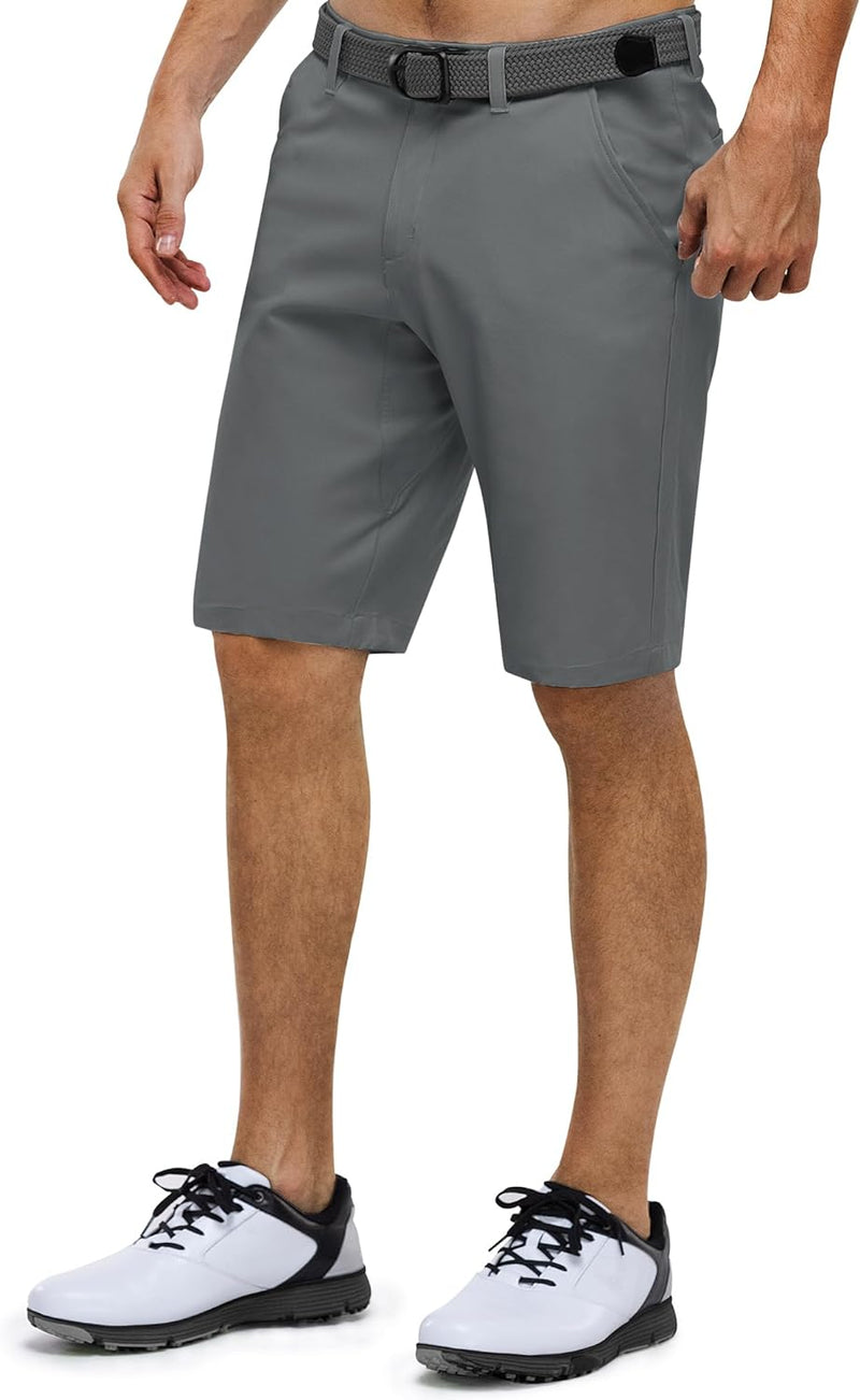 33,000ft Herren Golf Shorts Stretch Kurze Golfhosen Leichte Schnelltrocknende 11" Bermuda Shorts Kur