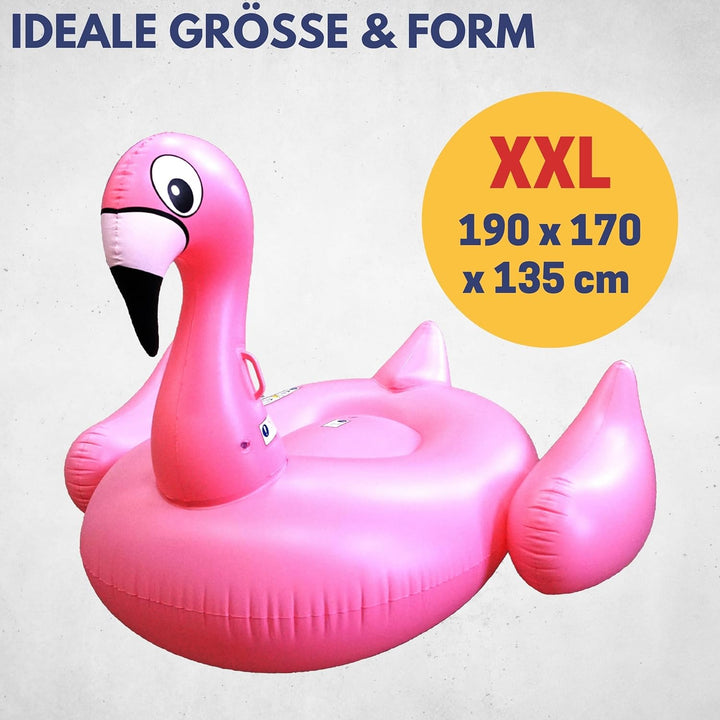 Best Sporting Schwimmtier Kinder Flamingo XXL 190x170x135cm I Schwimmtiere für den Pool I Wassertier