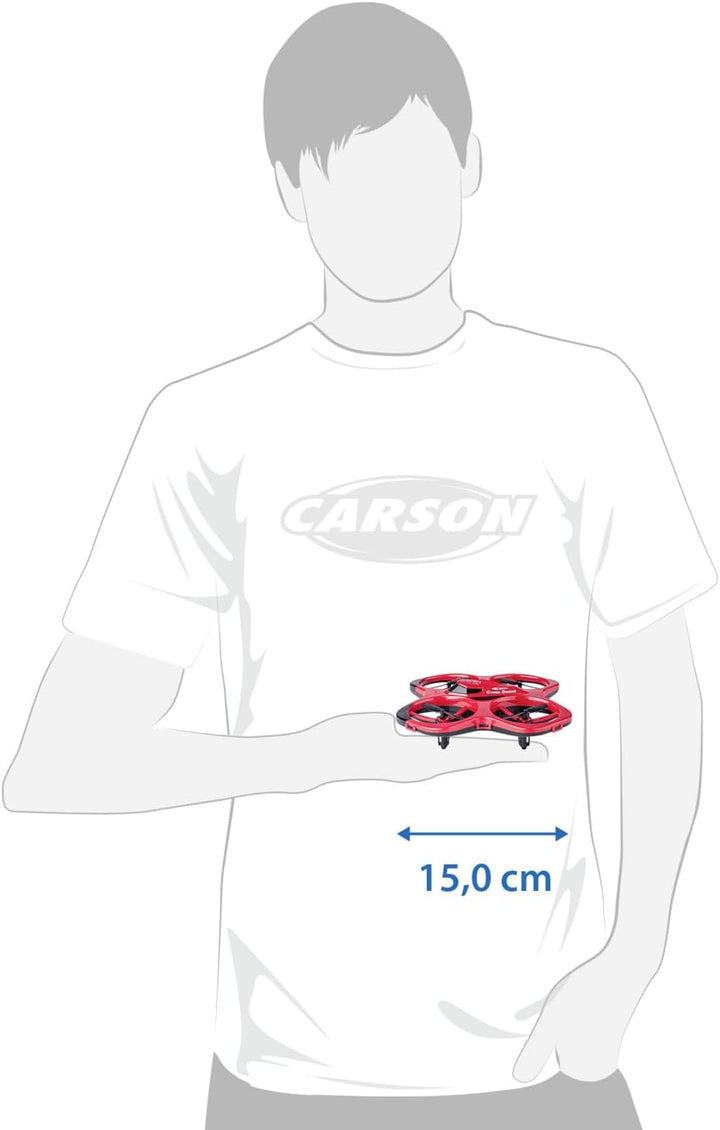 Carson Cyber Drone IR RTF – RC Quadcopter mit 360° Flip, Headless Mode, Gyro-Stabilisierung, LED-Bel