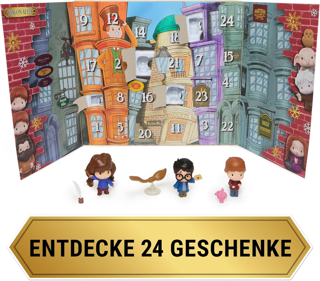 Harry Potter "Weihnachten in der Winkelgasse" Adventskalender 2025 mit 24 Überraschungen, 15 Figuren