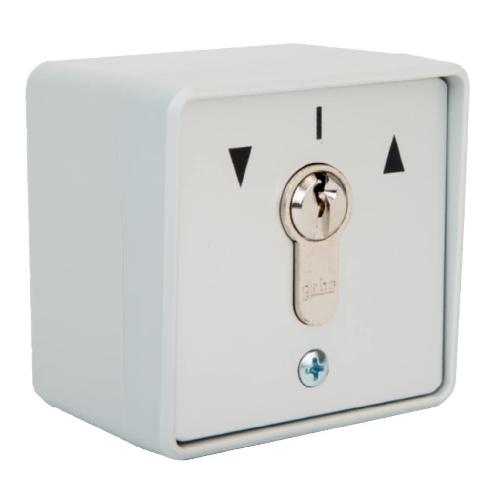 geba Kunststoff Schlüsselschalter Schlüsseltaster Aufputz + Unterputz möglich Profilhalbzylinder (ni