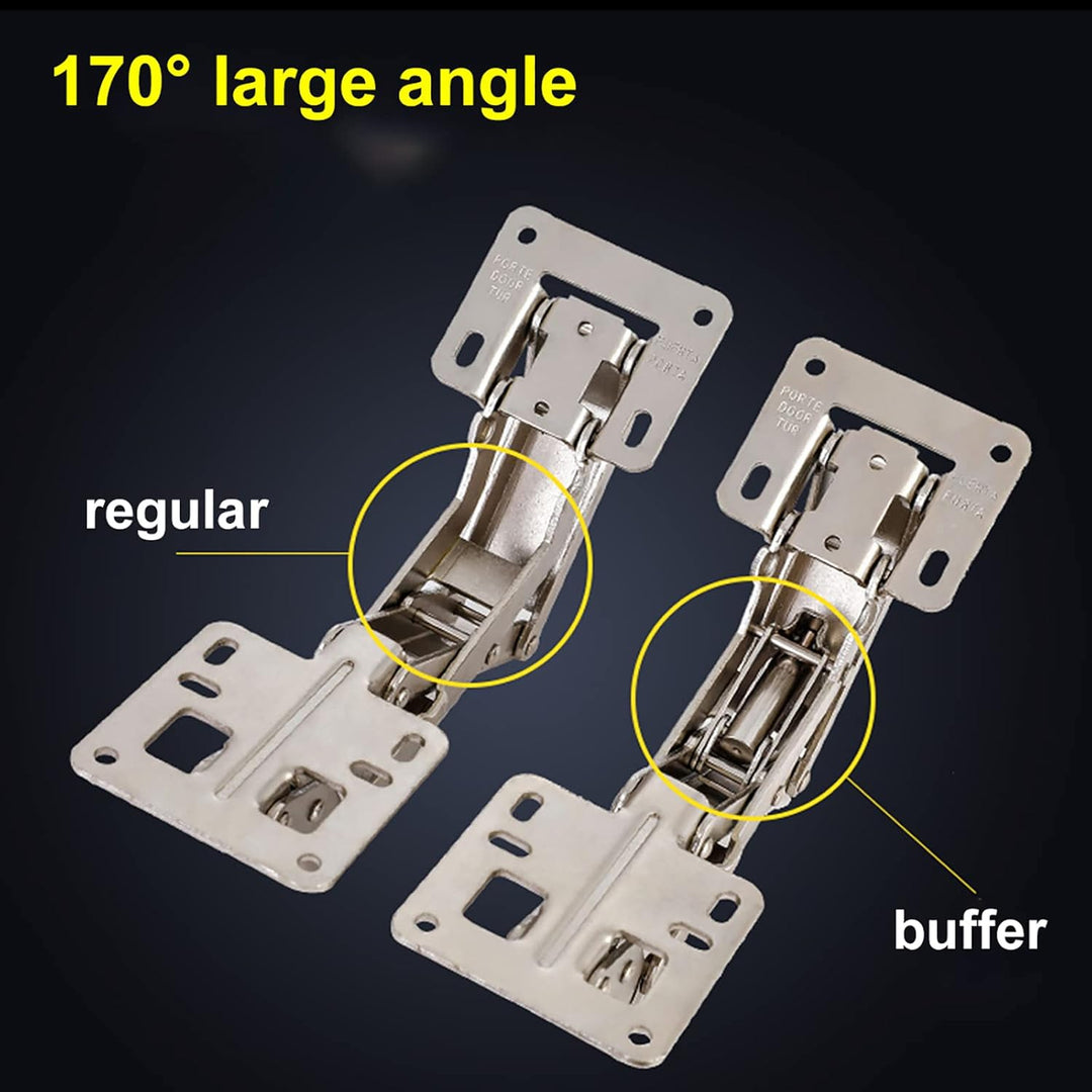 Aufschraubscharnier mit Feder 170° Küche Schrank Türscharniere grosse Winkeltür-Scharniereen, Eckans