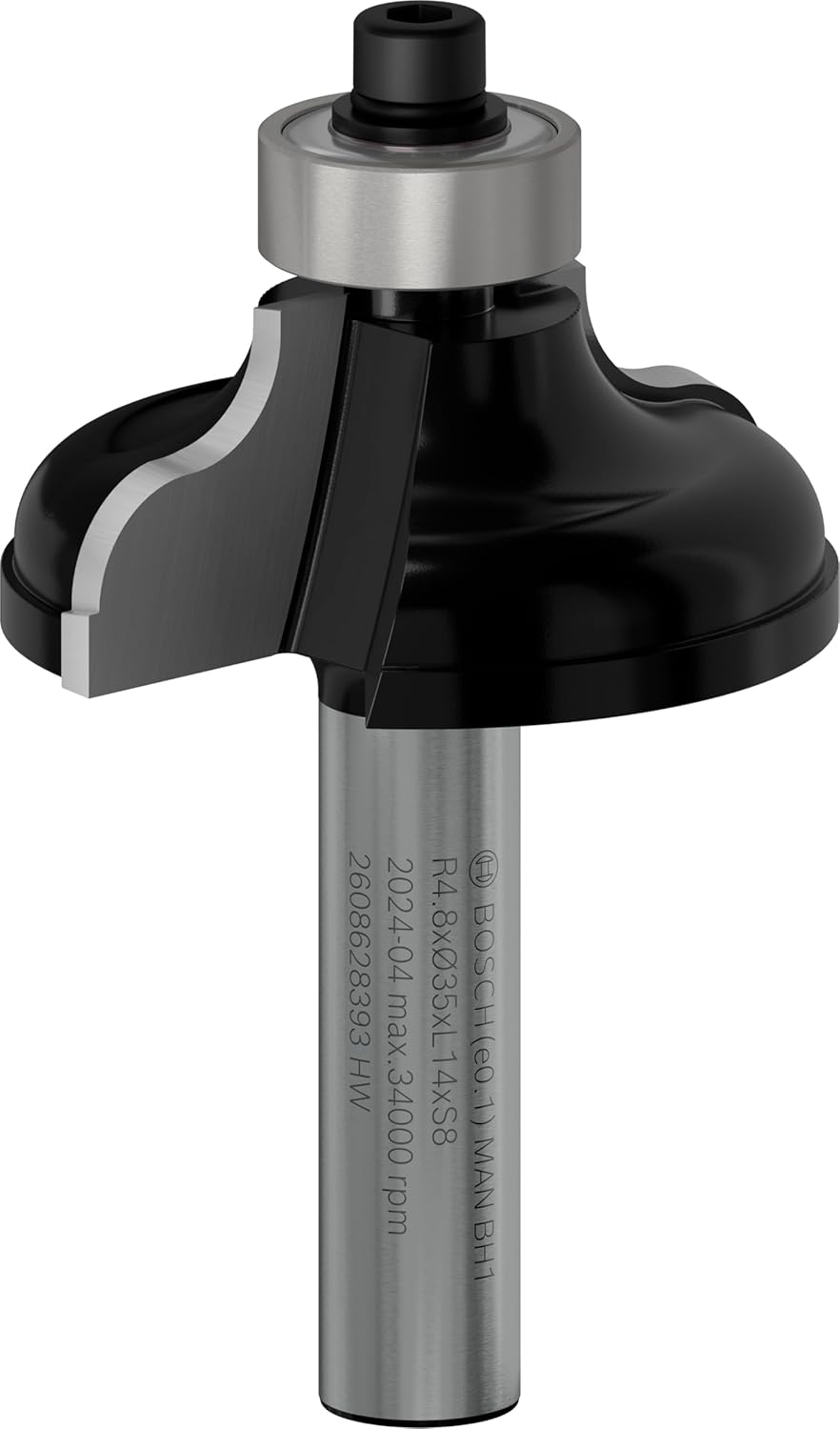 Bosch Professional 1x Kantenformfräser Standard for Wood (für Holz, Radius 4.8mm, Arbeitslänge 14mm,