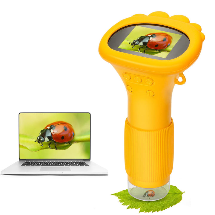 Kinder-Mikroskop, 5,1 cm IPS-Bildschirm, 1000-fach, tragbares Mikroskop für Kinder, Foto- und Videok