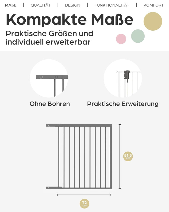 Geuther Verlängerung EASYLOCK PLUS | Passung: 72 cm | stabile Erweiterung | sichere Steckverbindung