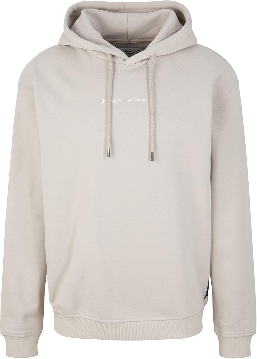 TOM TAILOR Denim Herren Hoodie Sweatshirt mit kleinem Logo-Print S 11754 - Light Dove Grey, S 11754