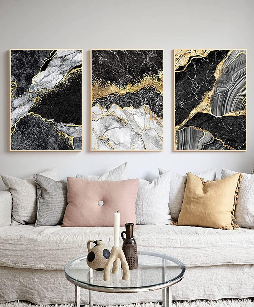 WADBTP Islamische Leinwand Bilder,Islamic Leinwand Malerei,Marble Background Allah Islamic Arabic Ca
