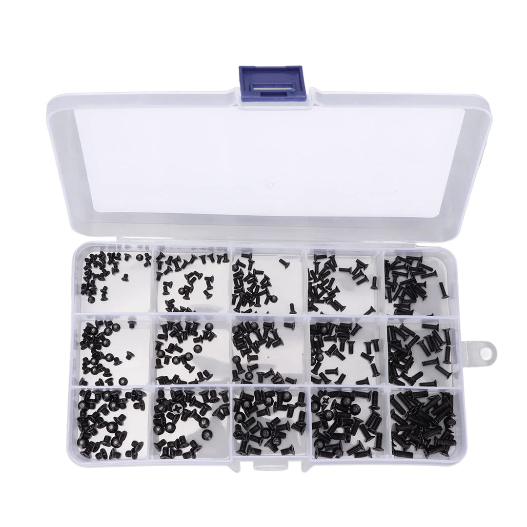 Goshyda 450 Stück Laptop-Schrauben, M2X3 M2X4 M2X5 M2X6 M2X8 M2.5X3 M2.5X4 M2.5X5 M2.5X6 M2.5X8 M3X4