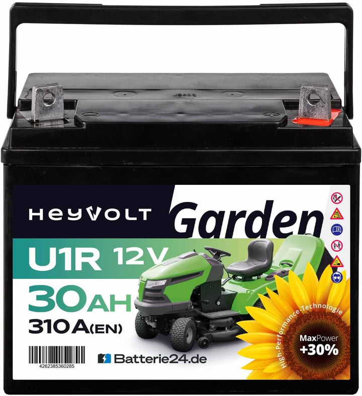 HeyVolt Garden U1R SLA Rasentraktorbatterie 30Ah 310A