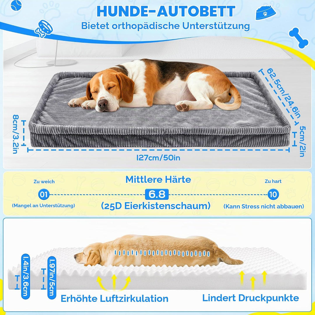 Loiion Hundebett Grosse Hunde Auto, rutschfeste Hundematte Auto, Weicher Rücksitz Autodecke Hund Rüc
