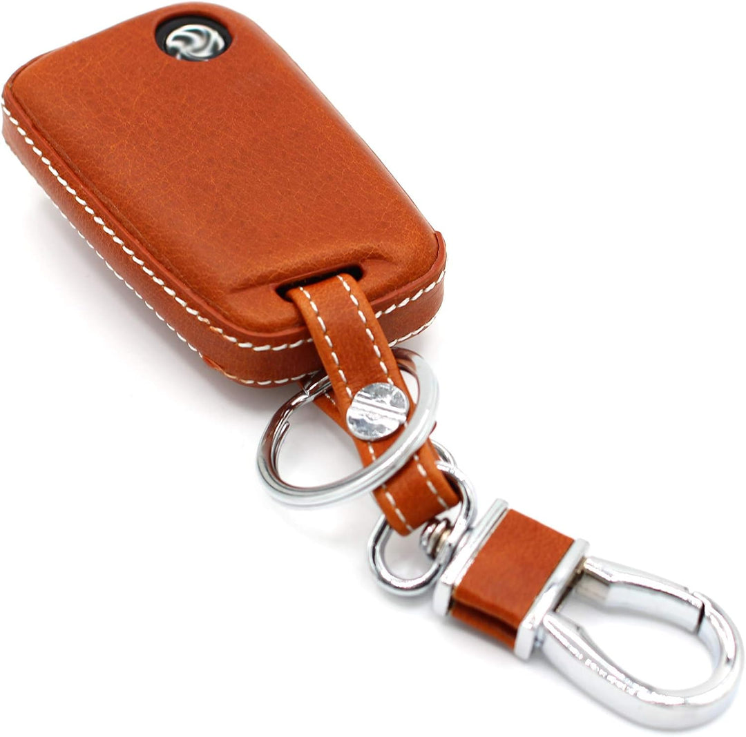 Leder Schlüssel Hülle VB -Finest Folia (Hellbraun), Hellbraun