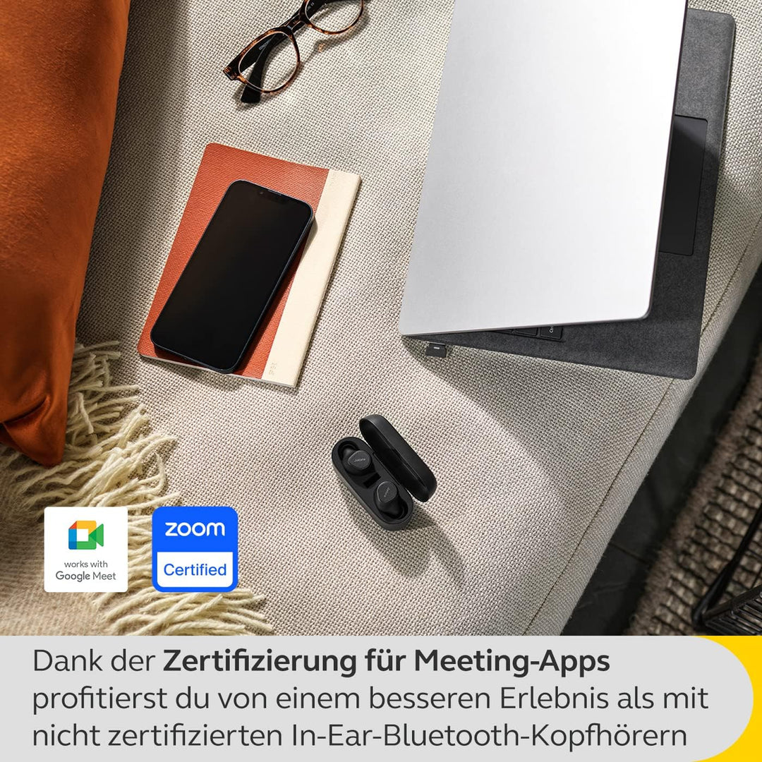 Jabra Evolve2 Buds True Wireless In-Ear-Bluetooth mit aktiver Geräuschunterdrückung (ANC) und Jabra