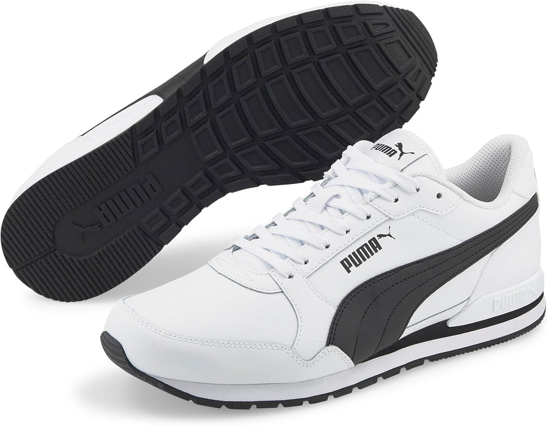 PUMA Unisex St Runner V3 L Sneaker, weiss, 42/47 EU 40.5 EU V3 White Black, 40.5 EU V3 White Black