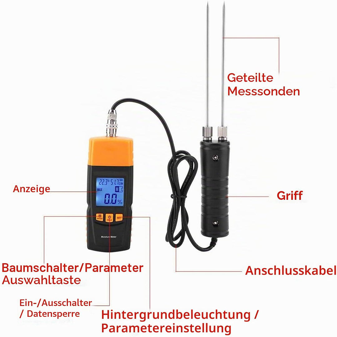 Feuchtigkeitsmesser Holz Feuchtigkeitsmesser Einstellbar Feuchtigkeitsmesser für GM620 Digitaler Feu