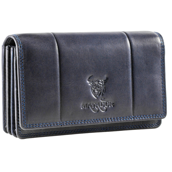 MATADOR Geldbörse Damen Rot Leder #VENEDIG mit edler Geschenkbox, Elegante Geldbörse Damen Mittelgro