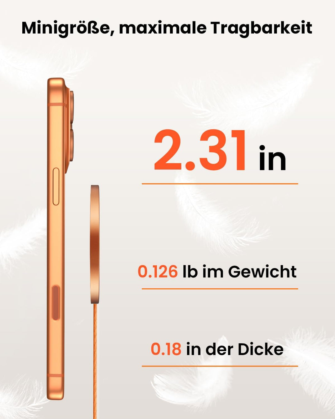GEEKERA Qi2.2 25W magnetisches Schnellladegerät: Ultradünnes Flaches Wireless Charger für Apple MagS