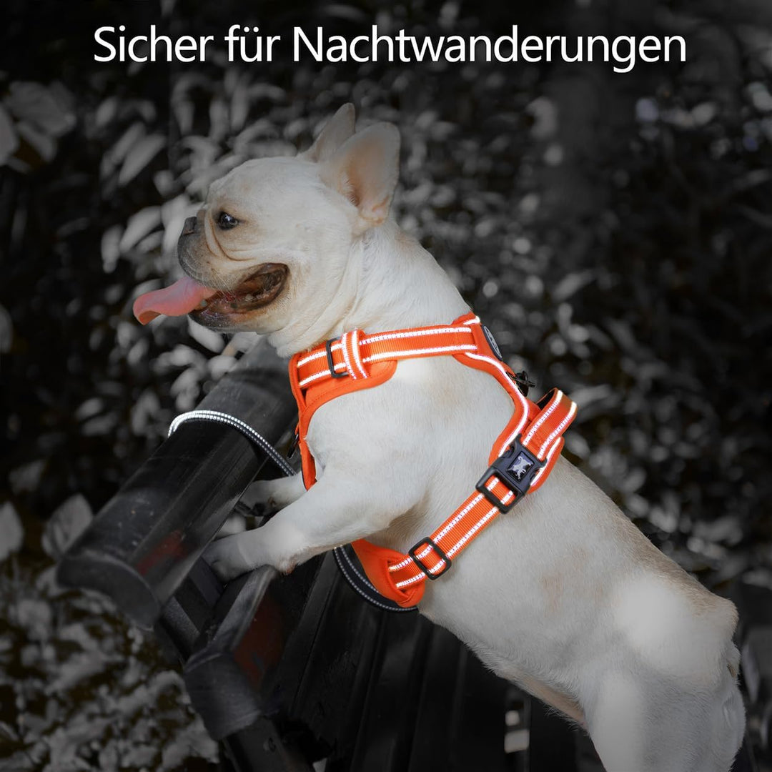 PoyPet Keine Pull Hundegeschirr, Reflektierendes Hundegeschirr für Hunde ohne Choke, Verstellbare, w