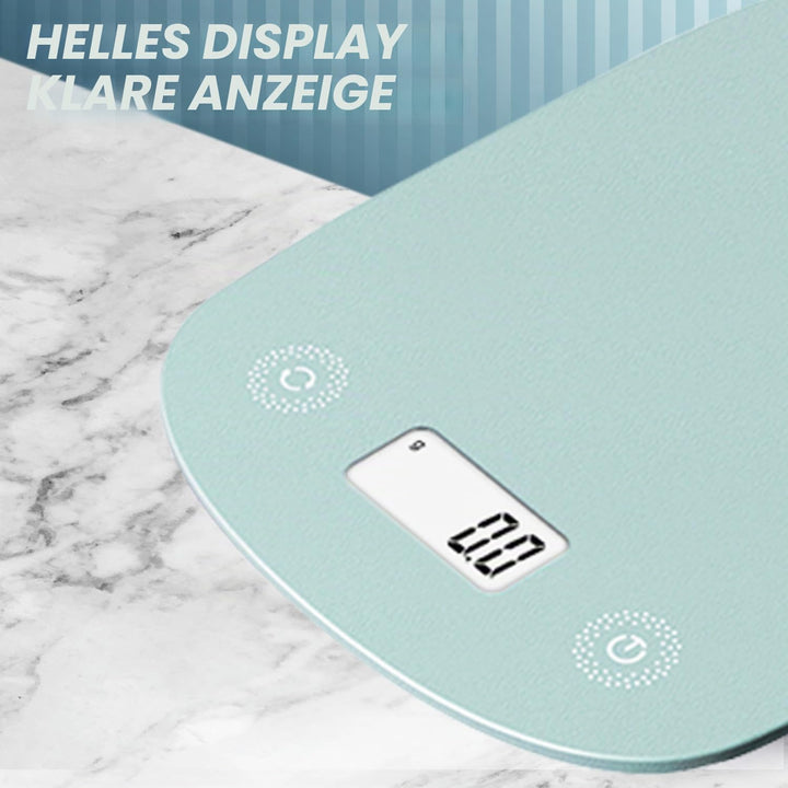 Digitale Küchenwaage 11lb/0.1oz, Digitale Lebensmittelwaage Gewicht in Gramm & Oz, Kochwaage zum Bac
