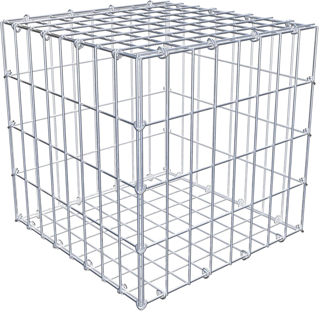 GABIONA Steinkorb-Gabione eckig, Maschenweite 5 x 10 cm, Tiefe 40 cm, Gabione 40 x 40 x 40 cm (L x H