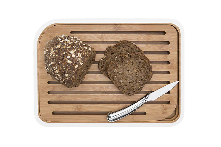 Pebbly Brotschneidebrett, Bamboo, Weiss,