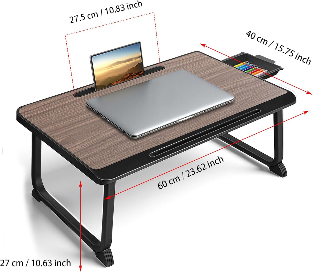 Laptop Bett Schreibtisch, Laptoptisch für Frühstück im Bett, Arbeit, Homeoffice, Laptopständer für S