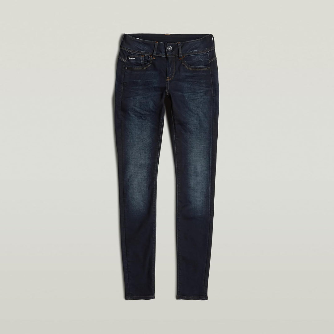 G-STAR Damen Lynn Mid Waist Skinny Jeans 24W / 28L Blau (Medium Aged 60885-6131-071), 24W / 28L Blau